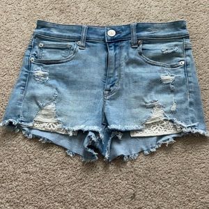 AE denim shorts